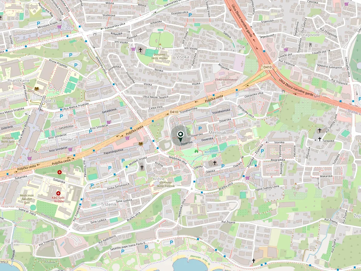 Karta lokacije: Doverska 5, Split